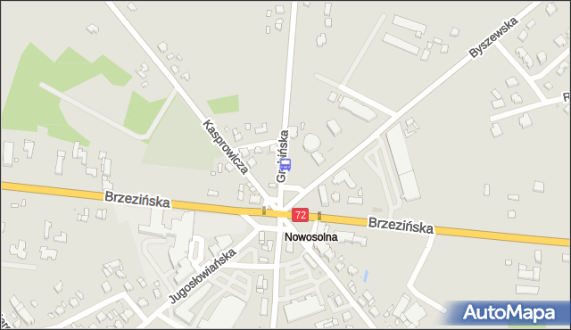 Przystanek Grabińska - Nowosolna. MPKLodz - Łódź (id 34) na mapie Targeo
