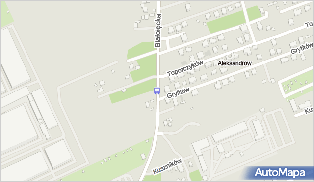 Przystanek Gryfitów 01. ZTM Warszawa - Warszawa (id 116701) na mapie Targeo