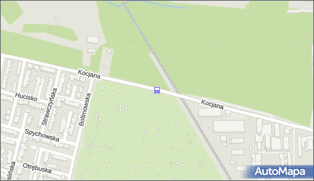 Przystanek Kocjana-Bocznica 01. ZTM Warszawa - Warszawa (id 508001) na mapie Targeo