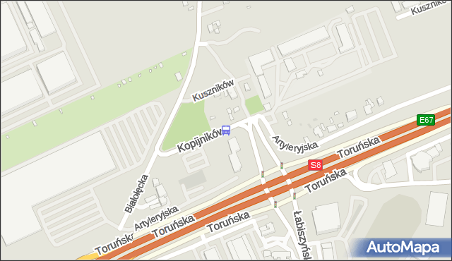 Przystanek Kopijników 01. ZTM Warszawa - Warszawa (id 116601) na mapie Targeo