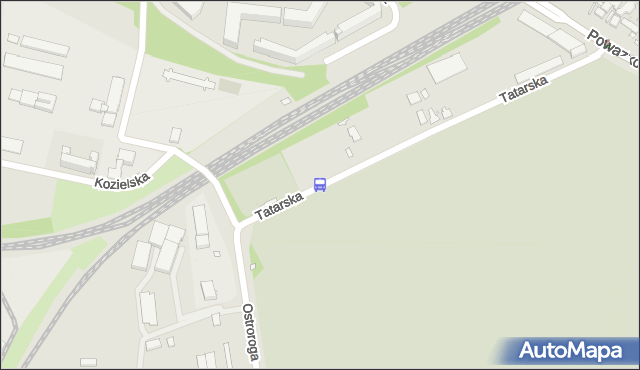 Przystanek Kozielska 01. ZTM Warszawa - Warszawa (id 512301) na mapie Targeo