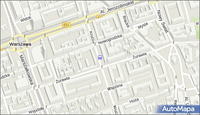 Przystanek Krucza 04. ZTM Warszawa - Warszawa (id 703304) na mapie Targeo