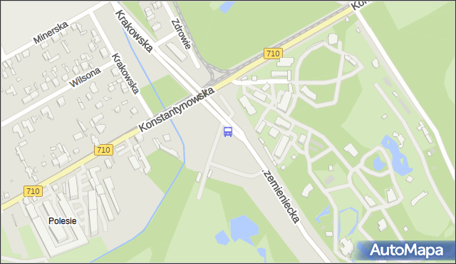 Przystanek Krzemieniecka - Konstantynowska. MPKLodz - Łódź (id 350) na mapie Targeo
