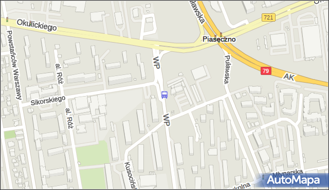 Przystanek Kusocińskiego 02. ZTM Warszawa - Warszawa (id 316502) na mapie Targeo