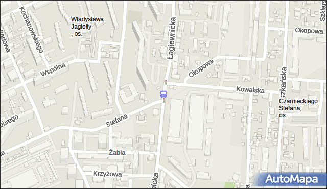 Przystanek Łagiewnicka - Kowalska. MPKLodz - Łódź (id 515) na mapie Targeo