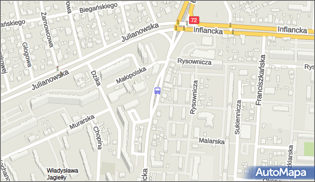 Przystanek Łagiewnicka - Murarska. MPKLodz - Łódź (id 491) na mapie Targeo