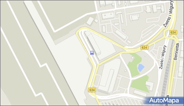 Przystanek Lotnisko Chopina-Odloty 01. ZTM Warszawa - Warszawa (id 420001) na mapie Targeo