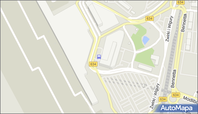 Przystanek Lotnisko Chopina-Przyloty 02. ZTM Warszawa - Warszawa (id 420102) na mapie Targeo