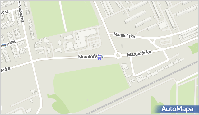 Przystanek Maratońska - Popiełuszki. MPKLodz - Łódź (id 540) na mapie Targeo
