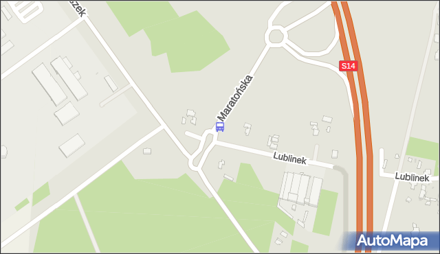 Przystanek Maratońska - Sanitariuszek NŻ. MPKLodz - Łódź (id 556) na mapie Targeo