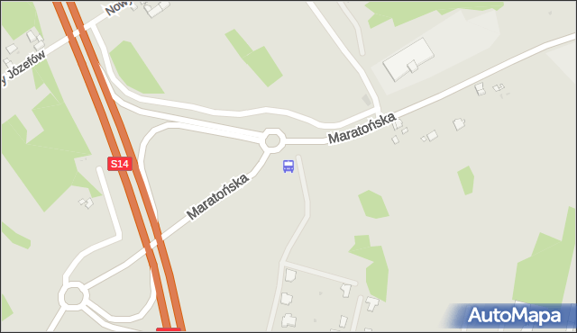 Przystanek Maratońska - Trasa S14 NŻ. MPKLodz - Łódź (id 537) na mapie Targeo