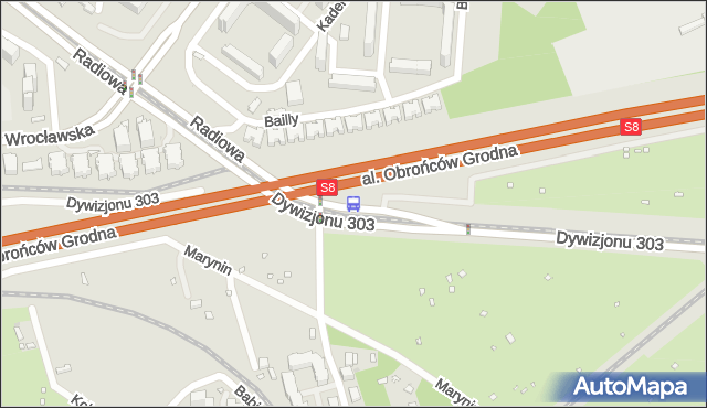 Przystanek Marynin 04. ZTM Warszawa - Warszawa (id 507404) na mapie Targeo