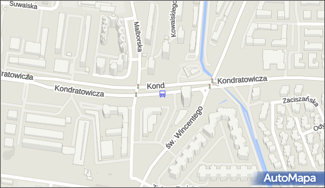 Przystanek Metro Kondratowicza 02. ZTM Warszawa - Warszawa (id 114602) na mapie Targeo