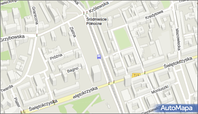 Przystanek Metro Świętokrzyska 01. ZTM Warszawa - Warszawa (id 701401) na mapie Targeo
