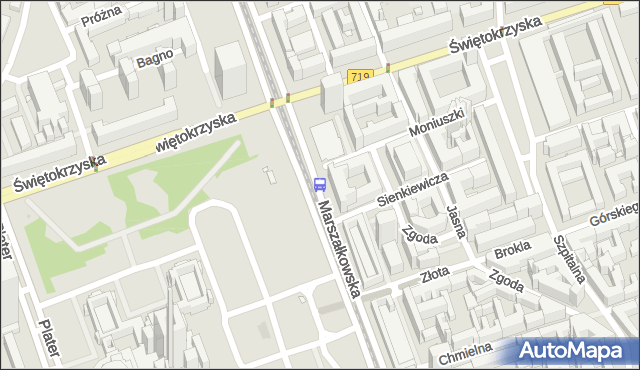 Przystanek Metro Świętokrzyska 02. ZTM Warszawa - Warszawa (id 701402) na mapie Targeo
