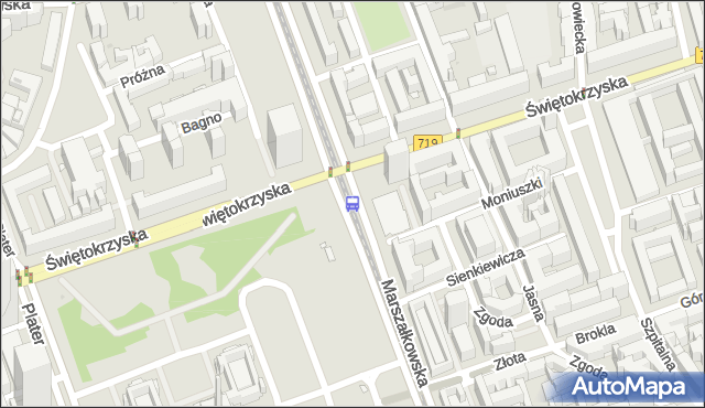 Przystanek Metro Świętokrzyska 06. ZTM Warszawa - Warszawa (id 701406) na mapie Targeo