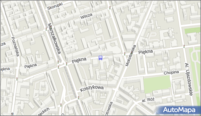 Przystanek Mokotowska 01. ZTM Warszawa - Warszawa (id 703501) na mapie Targeo