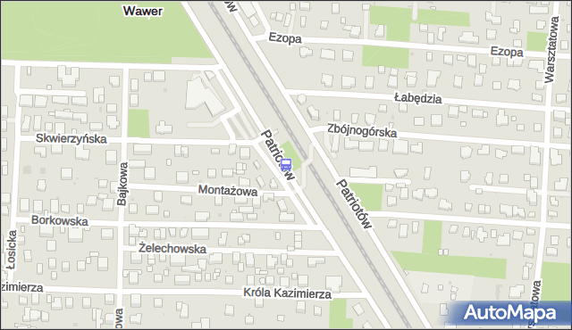 Przystanek Montażowa 02. ZTM Warszawa - Warszawa (id 204102) na mapie Targeo