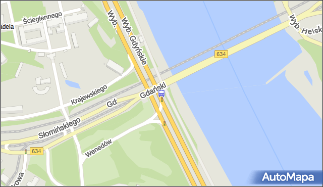 Przystanek most Gdański 02. ZTM Warszawa - Warszawa (id 705502) na mapie Targeo