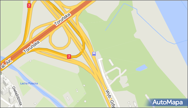 Przystanek most Grota-Roweckiego 02. ZTM Warszawa - Warszawa (id 608302) na mapie Targeo