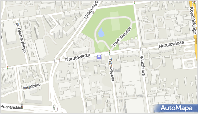 Przystanek Narutowicza - Tramwajowa. MPKLodz - Łódź (id 587) na mapie Targeo