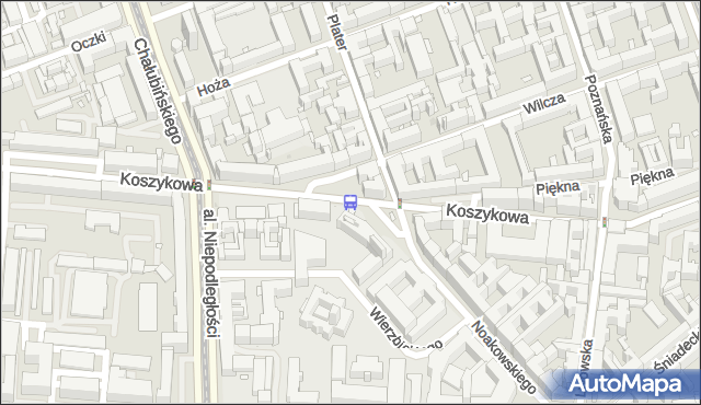 Przystanek Noakowskiego 01. ZTM Warszawa - Warszawa (id 700401) na mapie Targeo