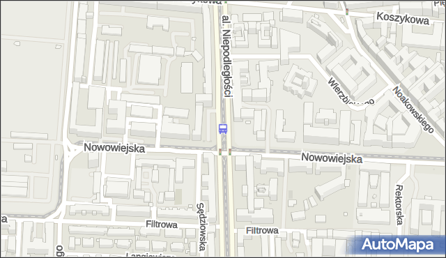 Przystanek Nowowiejska 03. ZTM Warszawa - Warszawa (id 709003) na mapie Targeo