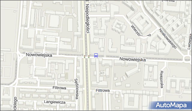 Przystanek Nowowiejska 06. ZTM Warszawa - Warszawa (id 709006) na mapie Targeo
