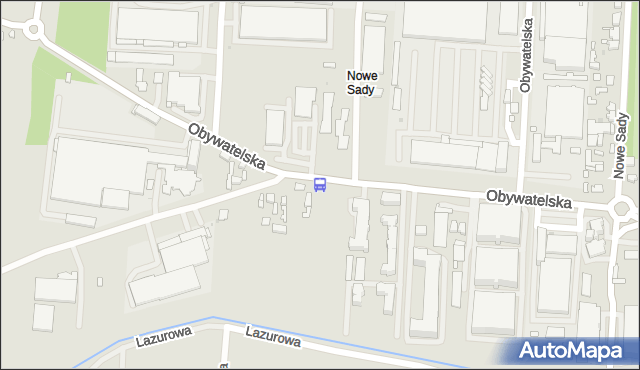 Przystanek Obywatelska - Elektronowa NŻ. MPKLodz - Łódź (id 647) na mapie Targeo