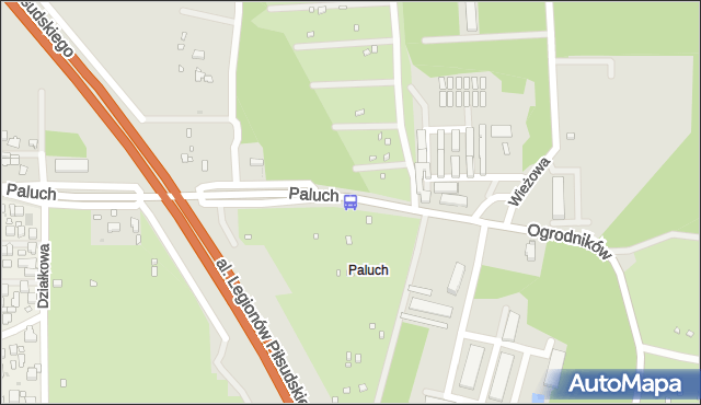 Przystanek Ogrody Działkowe Na Skraju 02. ZTM Warszawa - Warszawa (id 402302) na mapie Targeo