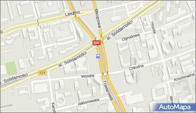 Przystanek Okopowa 05. ZTM Warszawa - Warszawa (id 500305) na mapie Targeo