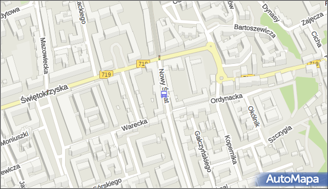 Przystanek Ordynacka 01. ZTM Warszawa - Warszawa (id 704901) na mapie Targeo