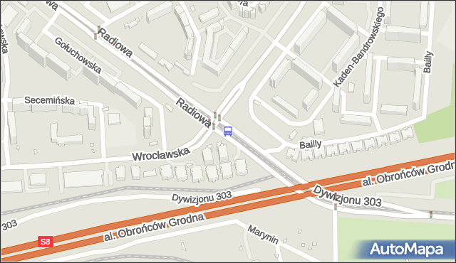 Przystanek Orlich Gniazd 06. ZTM Warszawa - Warszawa (id 510606) na mapie Targeo