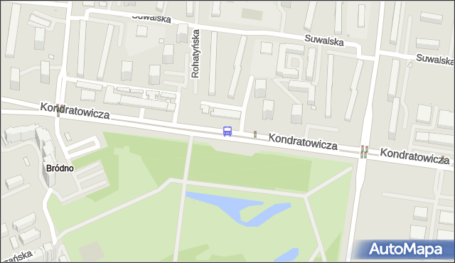 Przystanek Park Bródnowski 01. ZTM Warszawa - Warszawa (id 114801) na mapie Targeo
