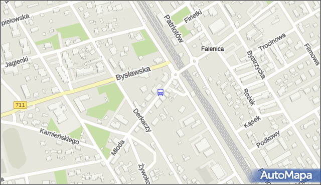 Przystanek PKP Falenica 07. ZTM Warszawa - Warszawa (id 204807) na mapie Targeo