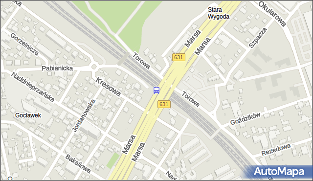 Przystanek PKP Gocławek 01. ZTM Warszawa - Warszawa (id 205801) na mapie Targeo