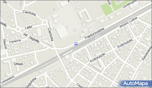Przystanek PKP Ursus 01. ZTM Warszawa - Warszawa (id 421701) na mapie Targeo
