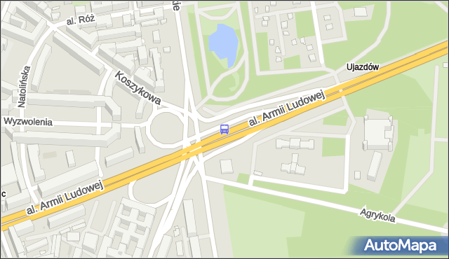 Przystanek pl.Na Rozdrożu 06. ZTM Warszawa - Warszawa (id 703706) na mapie Targeo