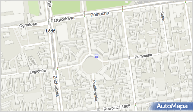 Przystanek pl. Wolności. MPKLodz - Łódź (id 855) na mapie Targeo