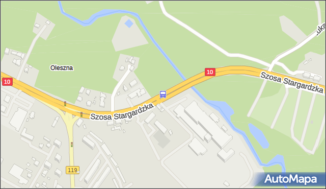 Przystanek Płonia Most 11. ZDiTM Szczecin - Szczecin (id 81111) na mapie Targeo
