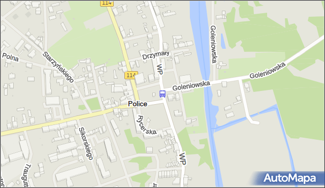 Przystanek Police Rynek 23. ZDiTM Szczecin - Szczecin (id 54023) na mapie Targeo