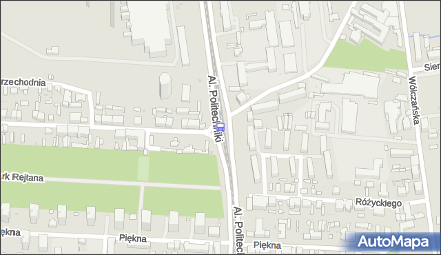Przystanek Politechniki - Skrzywana. MPKLodz - Łódź (id 819) na mapie Targeo