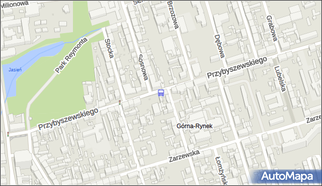 Przystanek Przybyszewskiego - Brzozowa. MPKLodz - Łódź (id 883) na mapie Targeo