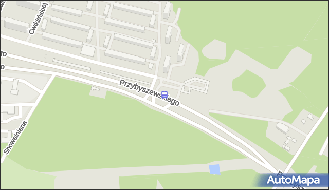 Przystanek Przybyszewskiego - Czajkowskiego. MPKLodz - Łódź (id 899) na mapie Targeo