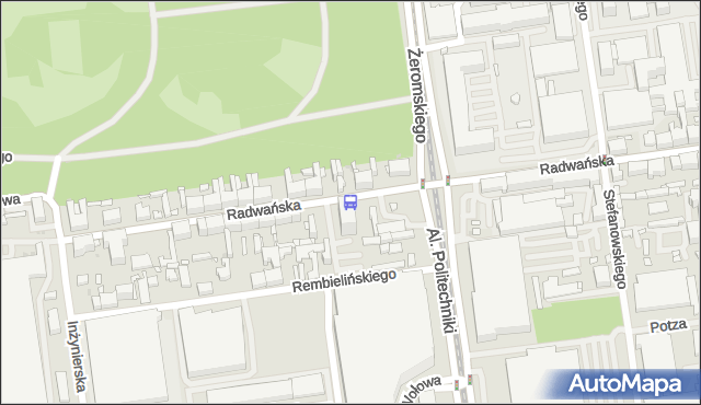 Przystanek Radwańska - Politechniki (kampus PŁ). MPKLodz - Łódź (id 927) na mapie Targeo