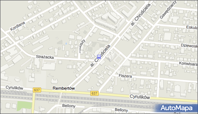 Przystanek Rembertów-Ratusz 01. ZTM Warszawa - Warszawa (id 208301) na mapie Targeo