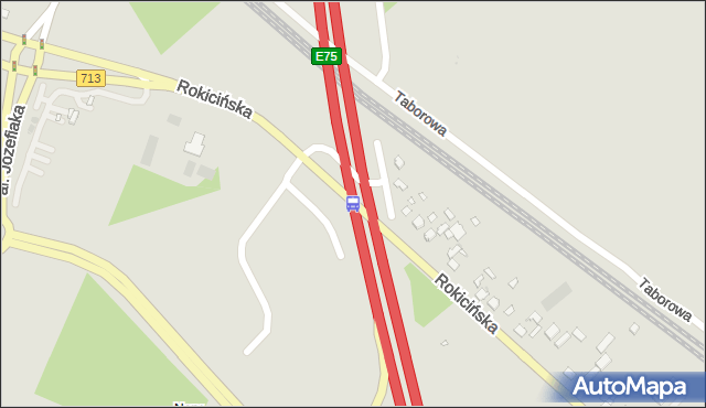 Przystanek Rokicińska - Autostrada A1 NŻ. MPKLodz - Łódź (id 1527) na mapie Targeo