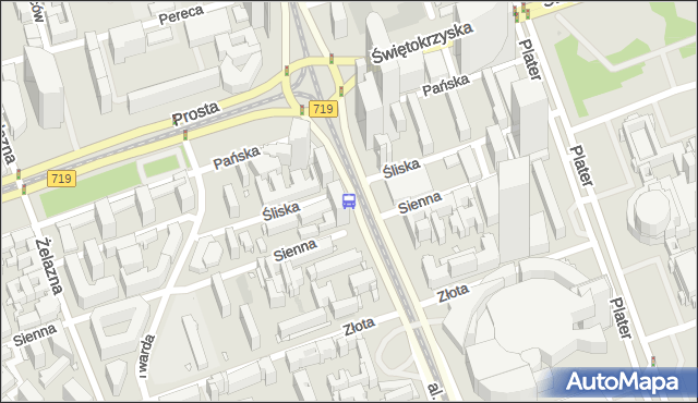 Przystanek rondo ONZ 01. ZTM Warszawa - Warszawa (id 708801) na mapie Targeo