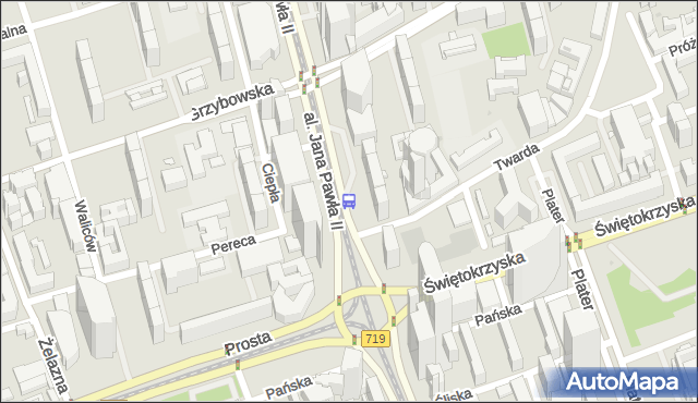 Przystanek rondo ONZ 02. ZTM Warszawa - Warszawa (id 708802) na mapie Targeo