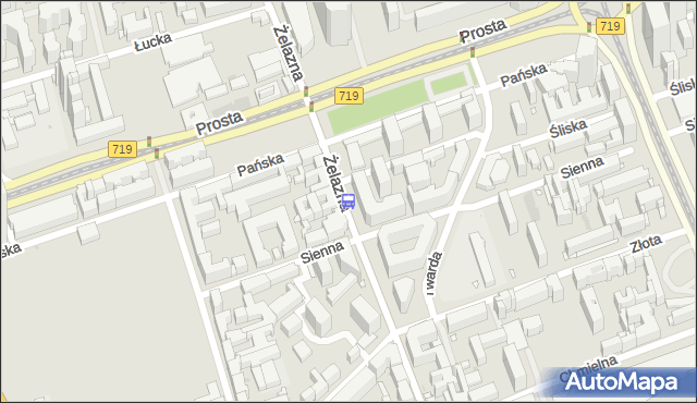 Przystanek Sienna 02. ZTM Warszawa - Warszawa (id 508802) na mapie Targeo